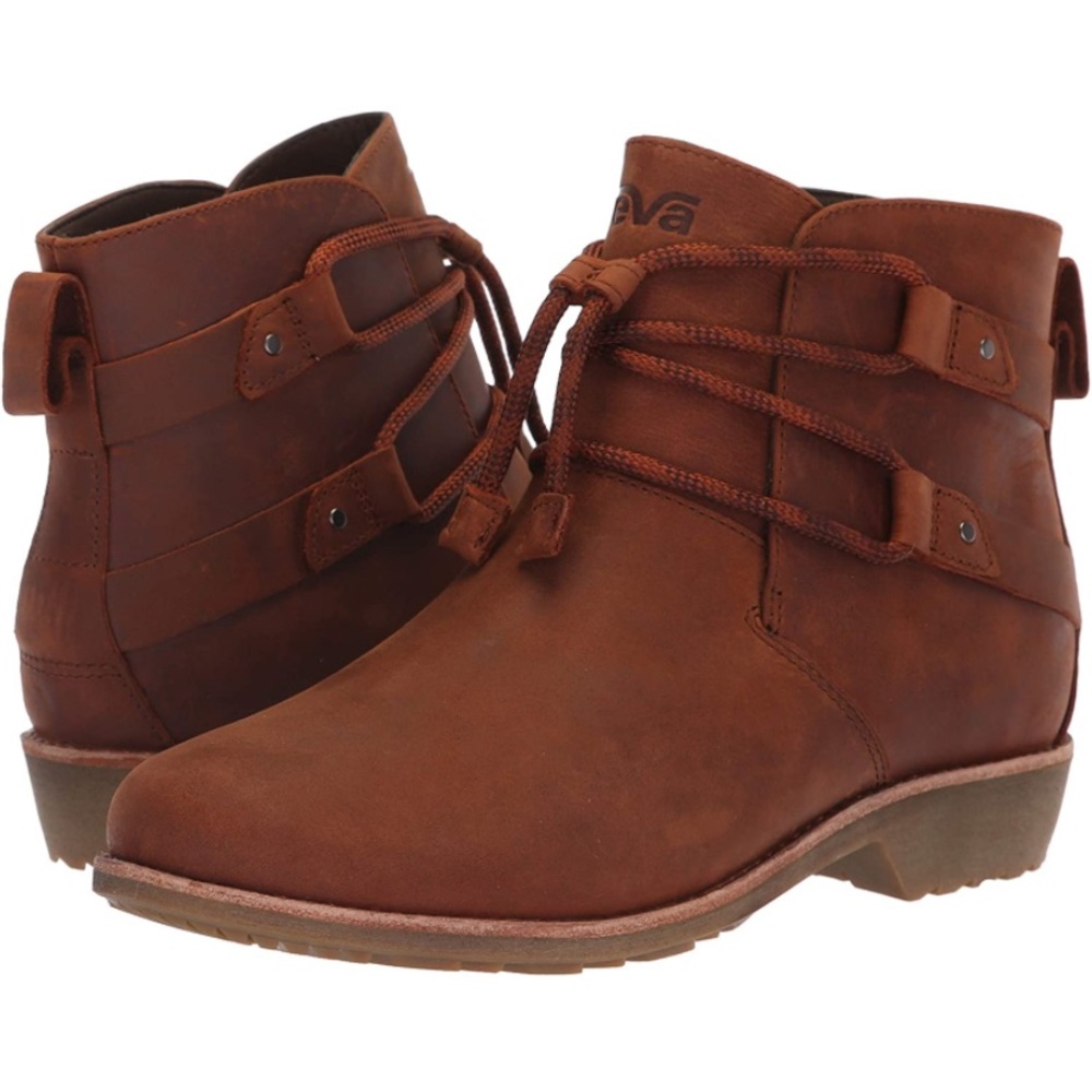 Teva De La Vina Dos Shorty Leather Boots, Size 9